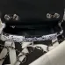 3CHANEL Sequin Embroidered Medium Flap Black White #A49210