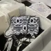 9CHANEL Sequin Embroidered Medium Flap Black White #A49210
