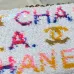 7CHANEL Sequin Logo CC Small Single Flap White Multicolor #A49209
