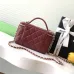 5Chanel 21A Pink Small Vanity With Chain Top Handle Logo #A50938