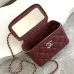 9Chanel 21A Pink Small Vanity With Chain Top Handle Logo #A50938