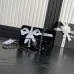 12Chanel 24B black and white sequin bow silver hardware mini flap chain bag #A49207