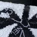 5Chanel 24B black and white sequin bow silver hardware mini flap chain bag #A49207