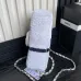6Chanel 24B black and white sequin bow silver hardware mini flap chain bag #A49207