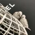 7Chanel Birdcage minaudiere, Silver-tone metal &amp; strass, silvery &amp; crystal #A49171