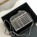 9Chanel Birdcage minaudiere, Silver-tone metal &amp; strass, silvery &amp; crystal #A49171