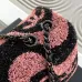 18Chanel Black And White Sequin Graffiti Logo Medium Classic #A49169