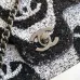 7Chanel Black And White Sequin Graffiti Logo Medium Classic #A49169
