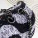 8Chanel Black And White Sequin Graffiti Logo Medium Classic #A49169
