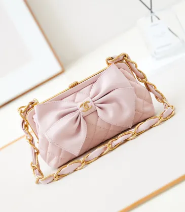 Chanel Evening Bag Bowknot Clutch Crossbody Handbag for Women, Genuine Leather #A49190