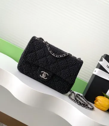 Chanel Evening bag, Strass, silver-tone metal #A50046