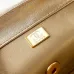 3Chanel Mini Pearl Top Handle Flap Bag Metallic Gold Lambskin Brushed Gold Hardware #A49223