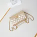 9Chanel Mini Pearl Top Handle Flap Bag Metallic Gold Lambskin Brushed Gold Hardware #A49223