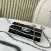 18Chanel Mini flap bag, Lambskin &amp; gold-tone metal, white &amp; black  #A49398