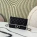 3Chanel Mini flap bag, Lambskin &amp; gold-tone metal, white &amp; black  #A49398