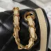 6Lambskin Quilted Flap Phone Holder With Chain Black #A49202