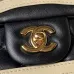 7Lambskin Quilted Flap Phone Holder With Chain Black #A49202