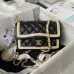 1Lambskin Quilted Flap Phone Holder With Chain Black #A49202
