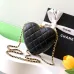 5NIB 23S Chanel Caged Heart Minaudière Evening Clutch Bag Gold Black #A49201