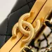 7NIB 23S Chanel Caged Heart Minaudière Evening Clutch Bag Gold Black #A49201