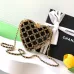 1NIB 23S Chanel Caged Heart Minaudière Evening Clutch Bag Gold Black #A49201