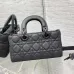 6DIOR AAA+ Small Lady D-joy Bag Ultramatte Black #A36457