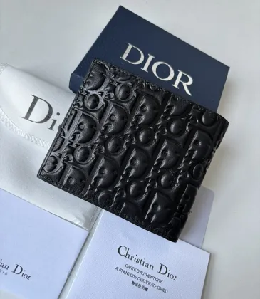 DIOR MEN Diorissimo Pattern Embossed Leather Bifold Wallet #A50111