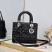 13Dior Bag Graphic Cannage Calfskin Black/White #A48775