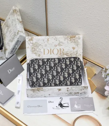 Dior OBLIQUE Zippy Wallet - Black #A50109