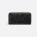 12Dior Wallet Leather Gray Oblique Galaxy Long Zip Wallet #A50110