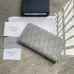 7Dior Wallet Leather Gray Oblique Galaxy Long Zip Wallet #A50110