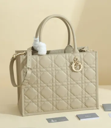 Medium Dior Book Tote Black Macrocannage Calfskin #A50088