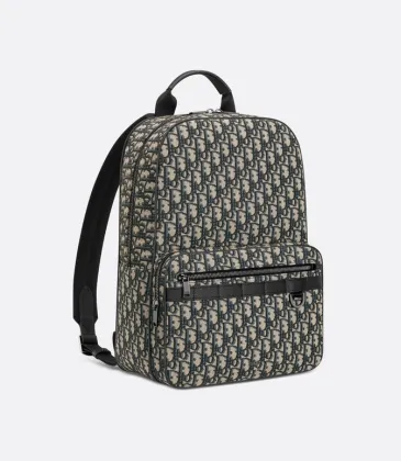 Rider Backpack Beige and Black Dior Oblique Jacquard #A50077
