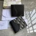1Saddle Bifold Wallet Black Grained Calfskin Marquetry #A50107