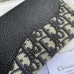5Saddle Zipped Long Wallet Black Grained Calfskin #A50106