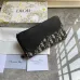 8Saddle Zipped Long Wallet Black Grained Calfskin #A50106