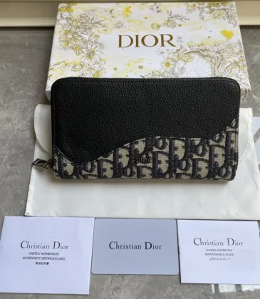 Saddle Zipped Long Wallet Black Grained Calfskin #A50106