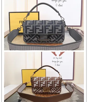 Fendi Handbag Baguette FF logo Size:26×13×6cm #A48146