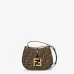 6Fendi Handbag C'mon Small Fabric Brown Size:21x6.5x20cm #A49099