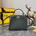 7Fendi Handbag Peekaboo Mini Cuoio Romano leather Size:23*18*11cm #A49095