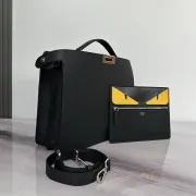 FENDI Peekaboo ISeeU Small Leather Black #A51530