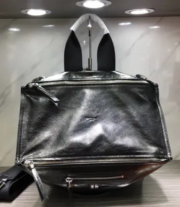 Givenchy Black Textured Patent Leather Medium Pandora Bag #A52351