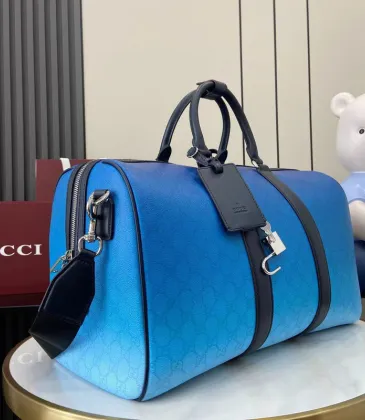 Gucci Chroma large duffle bag in gradient blue fabric #A52607