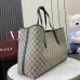 8Gucci GG Emblem maxi tote bag in beige and dark brown fabric #A51000