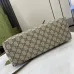4Gucci GG Emblem medium tote bag in beige and dark brown fabric  #A51001