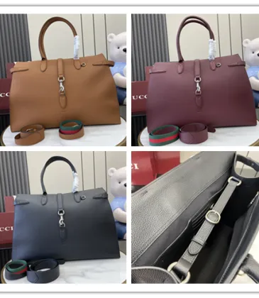 Gucci Large tote bag with hook closure in light brown leather  #A50420