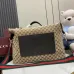 1Gucci canvas medium duffle bag in beige and dark brown canvas #A51219