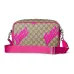 5Gucci Medium crossbody bag with print in beige and dark brown #A51651