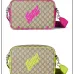 1Gucci Medium crossbody bag with print in beige and dark brown #A51651