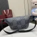 3GG jumbo large belt bag in grey and black GG leather  #A50426
